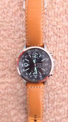【値下げ中】ソーラー腕時計 SEIKO 海外モデル　 V172-0AG0