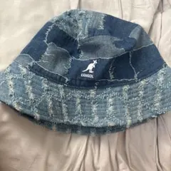 KANGOL パッチワーク デニム バケットハット Mサイズのサムネイル
