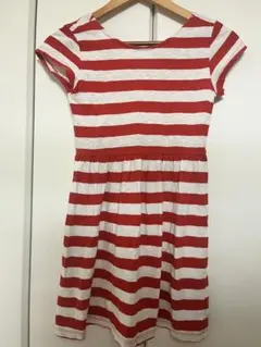 130cm キッズ　ボーダーワンピース