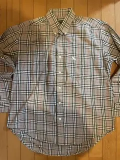 長袖チェックシャツ