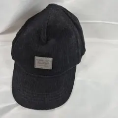 キッズ　ZARA 黒 コーデュロイキャップ