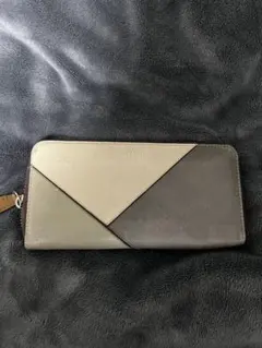 タケオキクチ　 幾何学デザイン レザー長財布