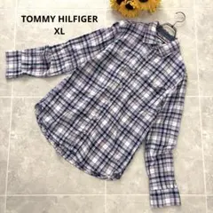 ⑦18 TOMMY HILFIGER XL 長袖 チェックシャツ 大きいサイズのサムネイル