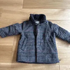 【２回使用】ZARA チェック柄　コート　86センチ（90）キッズ　ベビー
