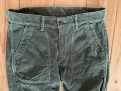 コーデュロイカーゴパンツ オリーブグリーン　ダントン　DANTON