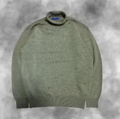 ヴィンテージ　イエロー風タートルネックニット