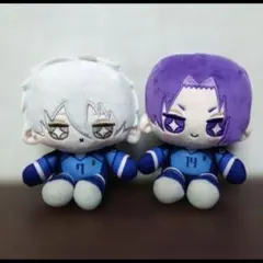 ブルーロック おすわり ミニ たぴぬい 凪誠士郎 御影玲王 ぬいぐるみ