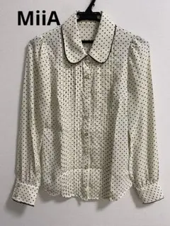 [未使用]MiiA ドットブラウス