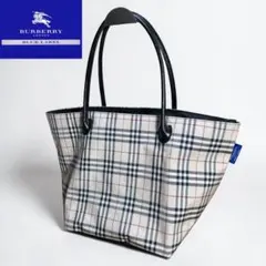 BURBERRYバーバリーブルーレーベル　舟形　トートバッグ　ノバチェック　A4