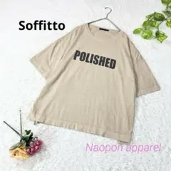 soffitto MELROSE ロゴ入　オーバーサイズ　Tシャツ ベージュ　Fのサムネイル