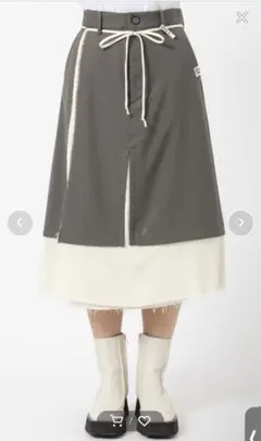 完売　MIHARA YASUHIRO スカート グレー　ホワイト　38 ミハラのサムネイル