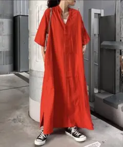 チャオパニック ティピー 赤 ロングワンピース