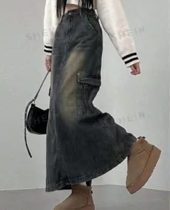 DAZY レディース ポケット付き デニムスカート