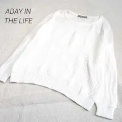 ✨️ADAY IN THE LIFE✨️　ゆったりニット　セーター　ホワイト