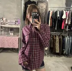 Burberry チェック長袖ボタンダウン　Y2K