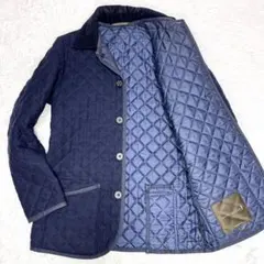 【英国製】マッキントッシュ キルティングジャケット コーデュロイ 紺 実寸S