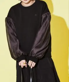 シアースリーブスウェット ブラック