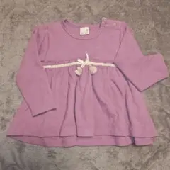 petit main パープル 長袖チュニック 80