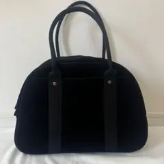 ユニクロ　コーデュロイ ブラック ハンドバッグ