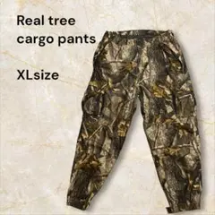 [激レア]リアルツリー柄カーゴパンツ ビッグシルエット 刺繍ロゴ グランジ古着