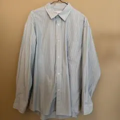 FREAK’S STORE ストライプシャツ M 水色 長袖シャツ