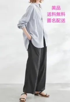 美品　洗える/麻混カラーシャツ　ロペピクニックのサムネイル