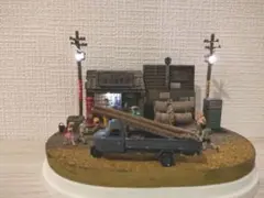 HOゲージ/非電化国鉄機関区ジオラマ展示台 HOゲージ/非電化ローカル国鉄の機関区給炭所ジオラマ展示台 - メルカリ
