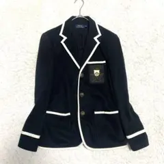 ポロラルフローレン テーラードジャケット/ブレザー　黒/白 ワッペン