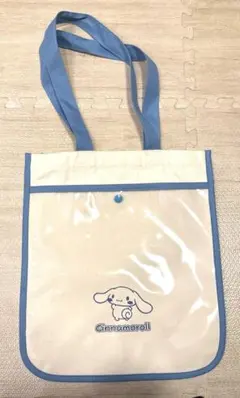 【新品未使用】サンリオ　シナモロール　クリアポケット付きトートバッグ