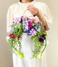 フープブーケ♡ブートニア付き