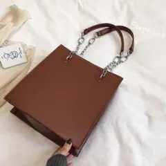 韓国デザイン♡エレガント♡スクエア ショルダー　バッグ　ハンドバッグ