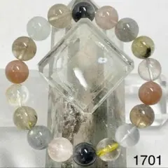 ルチル　他8種類　パワーストーンブレスレット　内径約15cm