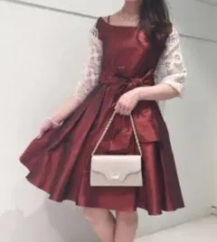 AIMER 　エメ　フォーマル＆パーティドレス　 オフショルタフタ ドレス