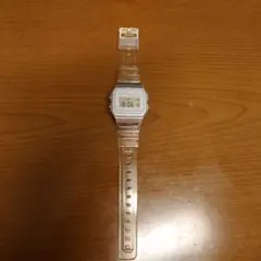 チープカシオ デジタル腕時計 Casio F91W クリア