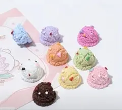 マルチカラー セミラウンド レジンチャーム