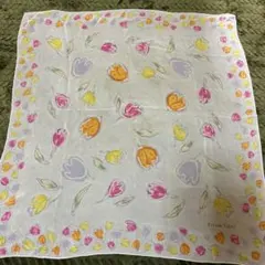 Private Label チューリップ柄スカーフ シルク100%