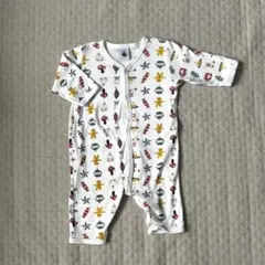 プチバトー 足なしロンパース 3m 60cm オーナメント柄