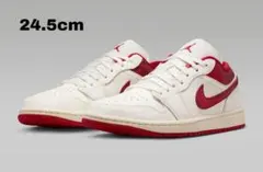 ナイキ　ウィメンズ　エアジョーダン1 ロー　SE セイル　チームレッド　24.5