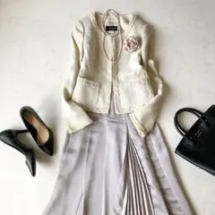 【新品あり】ママスーツ⟡.*ツイードジャケット スカート セットアップ Mサイズ