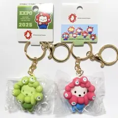 サンリオ×ミャクミャク　キーホルダー　パステル　推しカラー　ポチャッコ