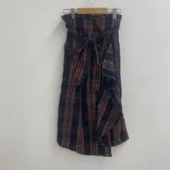 WEGO チェックフリルタイトスカート