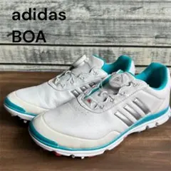 adidasゴルフシューズ BOA 22.5㎝ 女性用 ホワイト/ターコイズ