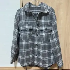 GU グレー チェック柄ジャケット　メンズ