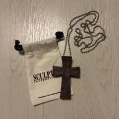 SCULPTOR cross strap wallet チャコール