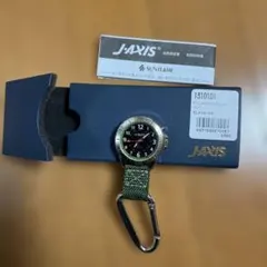 J-AXIS ELP06-GR カラビナ付き時計　ジャンク