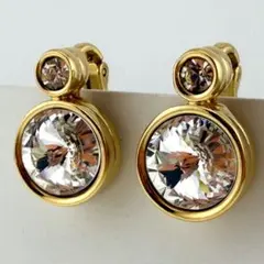 極美品✨ ニナリッチ イヤリング ゴールド ストーン 洗浄済 新品パッド付