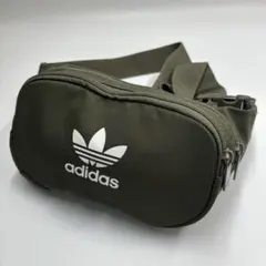 adidas アディダス ウエストポーチ カーキ ロゴ