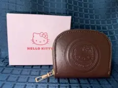 ハローキティ レザー パスケース／カードケース（ブラウン）