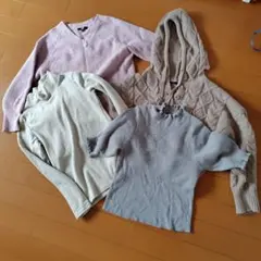 【まとめ売り】レディースニットトップス　4点セット