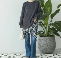 アメリカンホリック　チェックレイヤードスカート